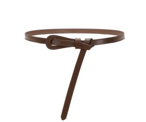 New-Ladies-Leather-Thin-Belt-Non-porous-10