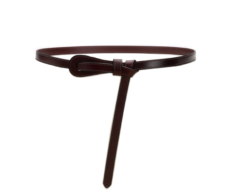 New-Ladies-Leather-Thin-Belt-Non-porous-13