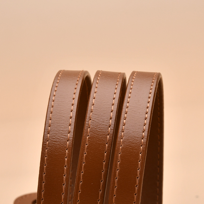 New-Ladies-Leather-Thin-Belt-Non-porous-3