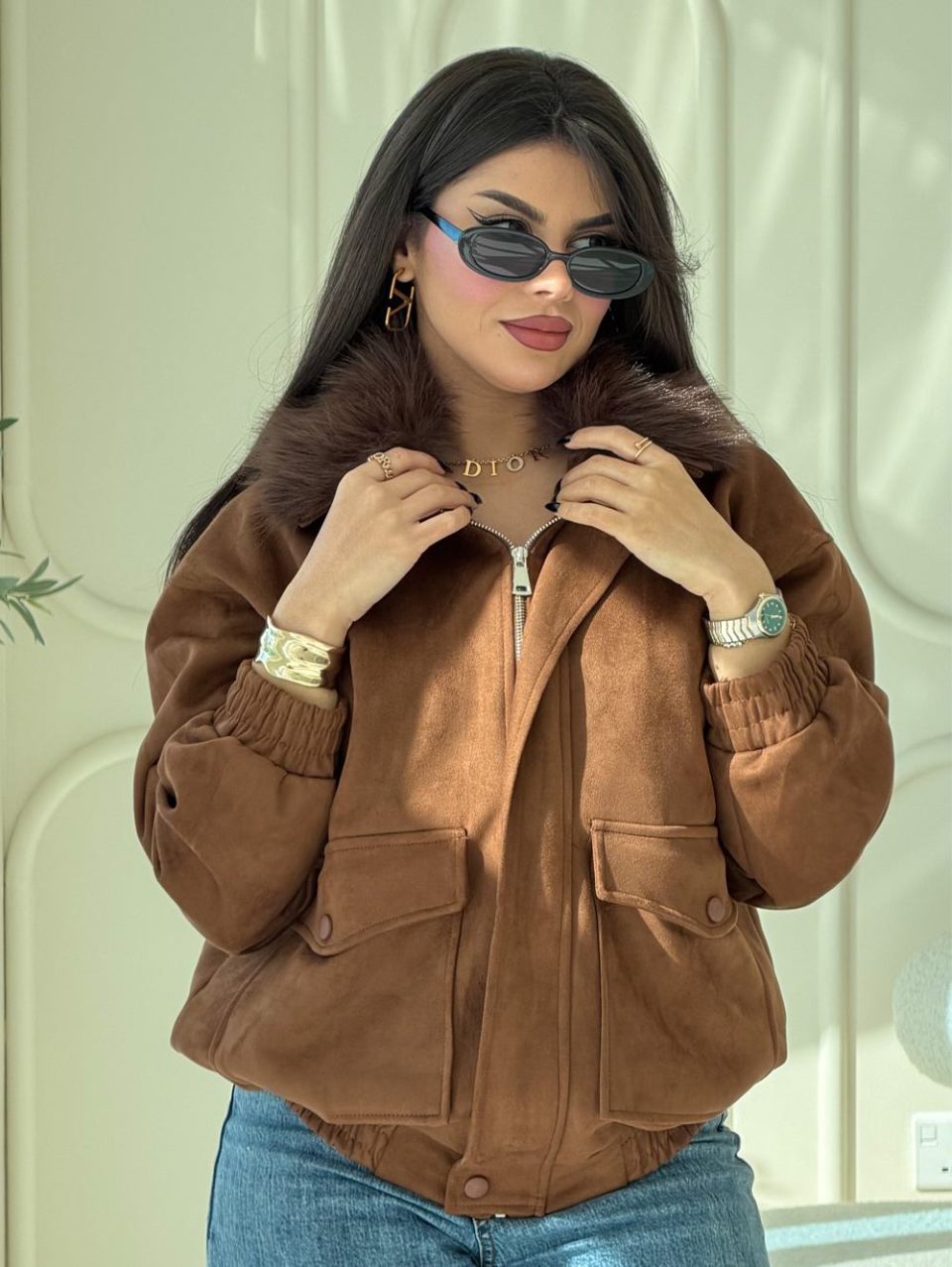 FULL COLLAR SUEDE JACKET